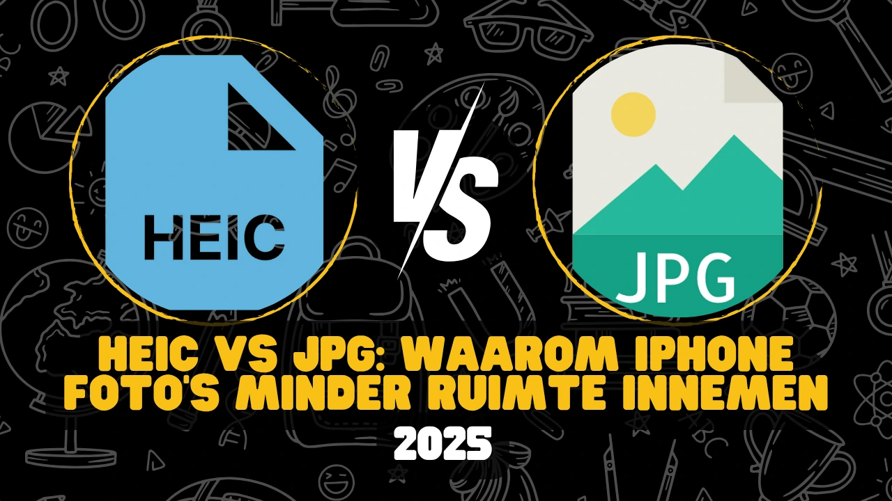 vergelijking HEIC vs jpg foto