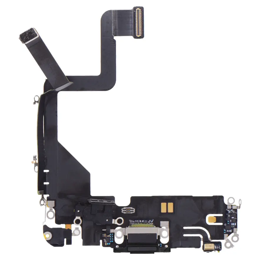 de oplaadpoort van een iPhone 14