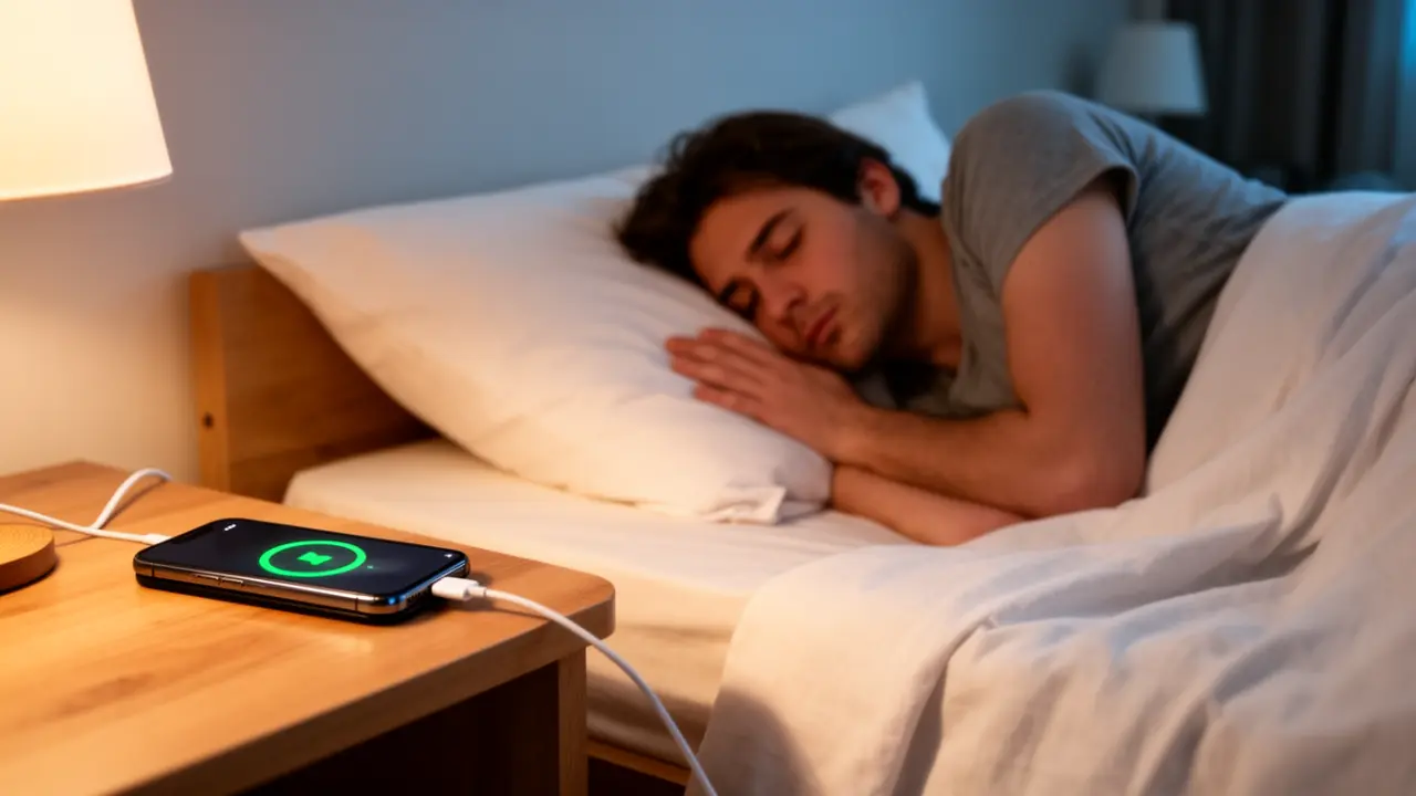 smartphone opladen tijdens slaap