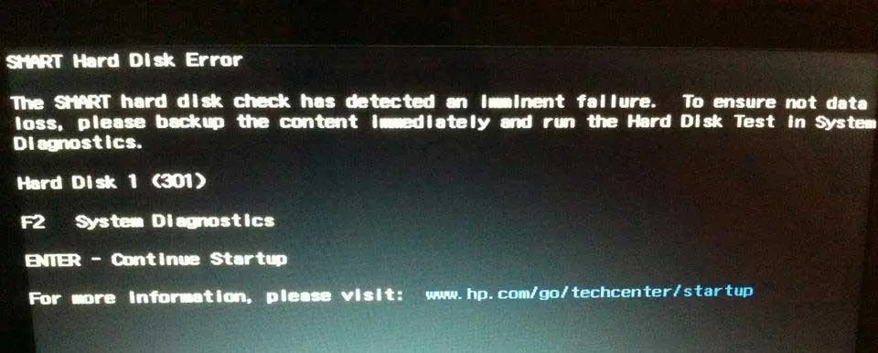 Illustratie van een computer met harde schijf foutmelding