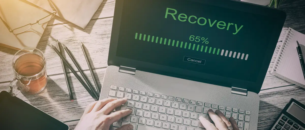 Gegevensherstelproces op een computer